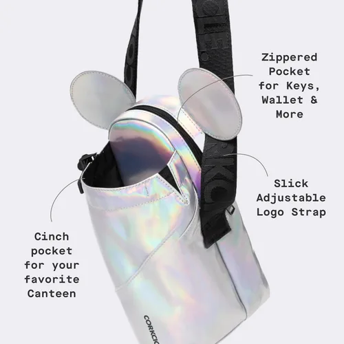 Miniatura 4 de Corkcicle Bolsa cruzada para botella de agua, correa ajustable, bolsillo interior acolchado, se adapta a vasos de 16 a 40 onzas, regalo de verano