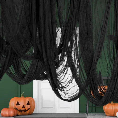 Miniatura 19 de 197" x 85" Tela espeluznante de Halloween - Tela de gasa espeluznante para Halloween - Tela de gasa sangrienta espeluznante para fiesta de Halloween