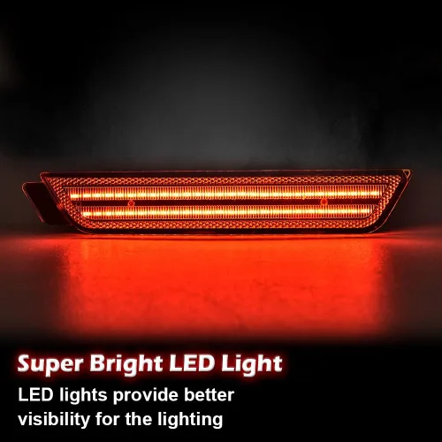 Miniatura 8 de CHEDA Par de luces LED de marcador lateral delantero y trasero compatible con Chevy Camaro LS, LT, SS, Z/28, ZL1, lente transparente 2010-2015