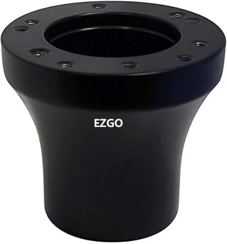 Miniatura 4 de Huskey E-Z-GO - Volante rojo con radios cepillados, agarre de textura de fibra de carbono, adaptador de cubo negro mate para medallista TXT RXV