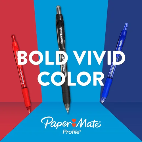 Miniatura 3 de Paper Mate Bolígrafo de gel retráctil con punta de 1/32 pulgadas, color negro, 12