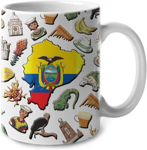 Miniatura 20 de Lotacy Taza de café con símbolos de Cuba con bandera de mapa, taza de cerámica de bandera cubana de 11 onzas, recuerdo de Cuba y regalos, idea