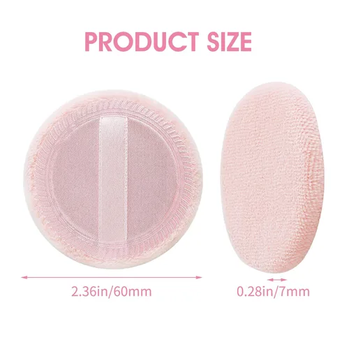 Miniatura 4 de Sibba 12 piezas de rubor suelto en polvo maquillaje Puff ajuste de cara maquillaje corporal esponja de terciopelo suave maquillaje cosmético mini