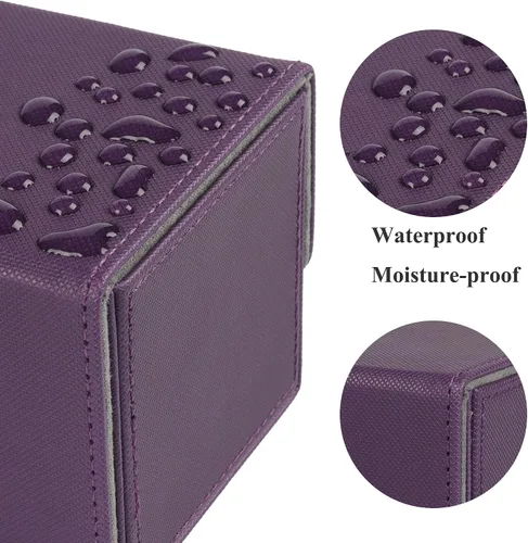 Miniatura 3 de AEGIS GUARDIAN - Caja de cartas para MTG, Commander Deck Box con capacidad para más de 120 tarjetas con funda, soporte de cuero fuerte para tarjetas