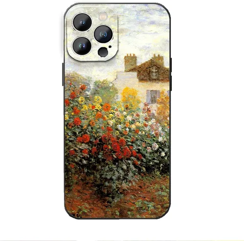 Miniatura 11 de Monet The Artist's Garden in Argenteuil Flower Landscape - Funda protectora delgada para iPhone 13, para mujeres y hombres, funda protectora delgada
