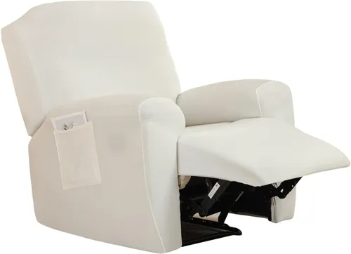 Miniatura 59 de CRFATOP Funda para sillón reclinable con estampado floral con bolsillos, funda única para sillón reclinable, 4 piezas, funda para sillón reclinable