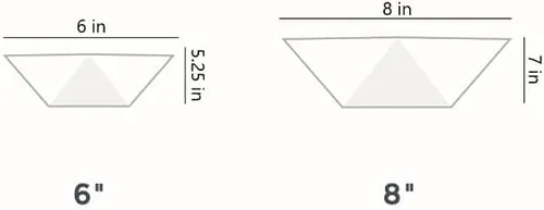 Miniatura 6 de The HC Companies Cuenco decorativo para suculentas de plástico facetado de 6 pulgadas, maceta decorativa única para interiores con orificio