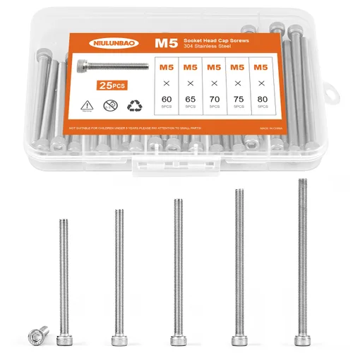 Miniatura 9 de Tornillos de cabeza hexagonal M3 x 0.157 in, 0.236 in, 0.315 in, 0.394 in, 0.472 in, acero inoxidable 304, máquina métrica totalmente roscada