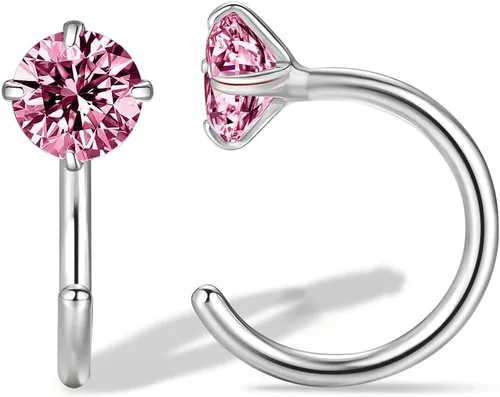 Miniatura 22 de Aretes pequeños de plata de ley 925 para mujer