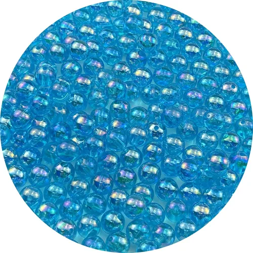 Miniatura 98 de 2000 cuentas redondas acrílicas de 0.157 pulgadas (0.157 in), cuentas espaciadoras de colores AB con agujero para bricolaje, pulseras, collares
