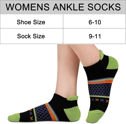 Miniatura 2 de Eallco Calcetines deportivos para mujer con suela acolchada, 6 pares