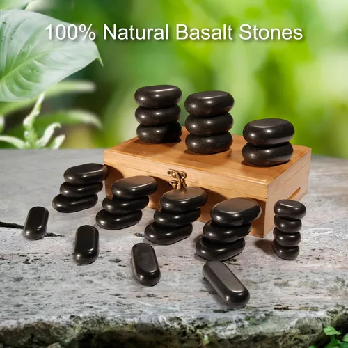 Miniatura 3 de Master Massage Juego de 28 piezas de piedra caliente esencial para masaje de piedras calientes para terapia de piedras profesionales o en casa