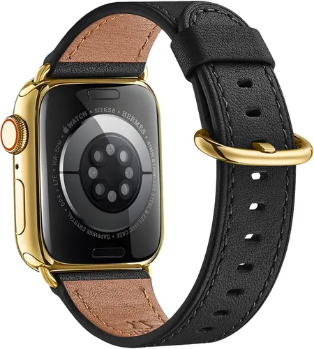Miniatura 36 de WFEAGL Compatible con Apple Watch Banda 38mm 40mm 41mm para Mujeres, Correa de Cuero de Grano Superior para iWatch Ultra SE & Series 9 8 7 6 5 4 3