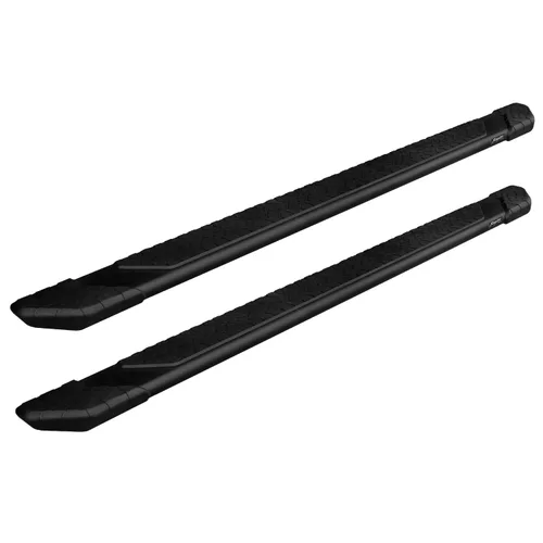 Raptor Series Estribos de 5 pulgadas de aluminio negro compatible con Crew Cab 15-26 F-150 17-26 F-260/F-350 Super Duty