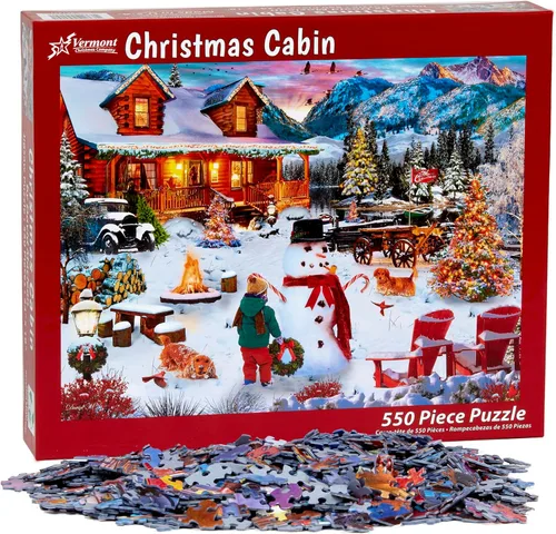 Miniatura 4 de Rompecabezas de cabina de Navidad de 550 piezas por Vermont Christmas Company
