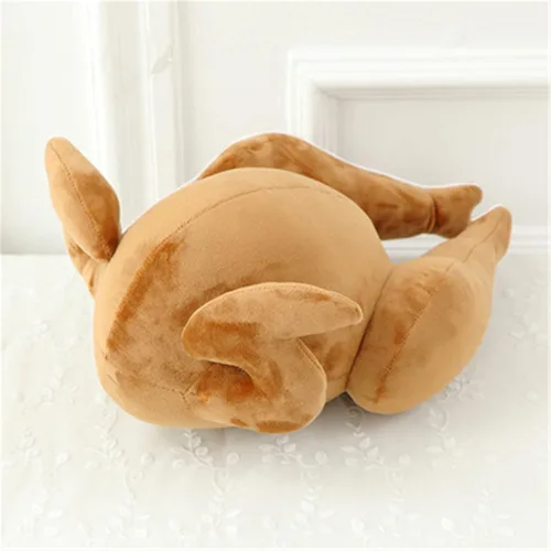Miniatura 2 de Almohada de Pollo Almohada de Suelo Cojín Decorativo Cilíndrico Cojín de Sofá Almohada de Lectura Cojín para Automóvil (Pollo, 17.7in)