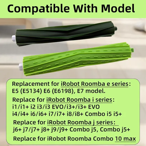 Miniatura 2 de Juego de 2 piezas de cepillo de repuesto compatibles con Roomba i, e & j Series - Compatible con i3 i3+ i4 i4+ i6 i6+ i7 i7+ i8 i8+, e5 e6 e7, j6+