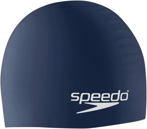 Speedo - Gorro de natación, silicona Azul marino