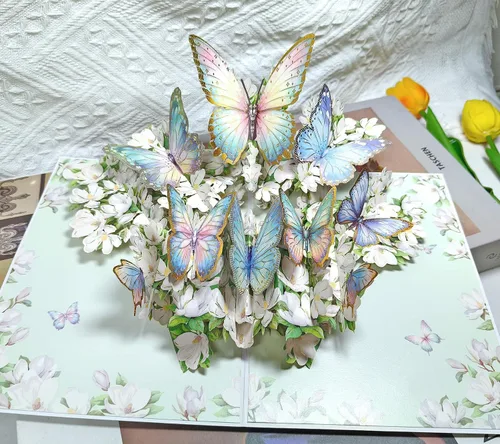Miniatura 7 de Butterfly Birthday Card, Pop up Birthday Cards for Women Wife Kids, 3D Greeting Cards, Thank You Card, Anniversary Card, Butterfly Gifts for Women
