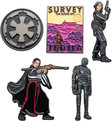 Miniatura 5 de Aventura en toda la galaxia de Star Wars Survey The Runs On Jedha - Juego de 6 pines a base de metal y esmalte con caja con licencia