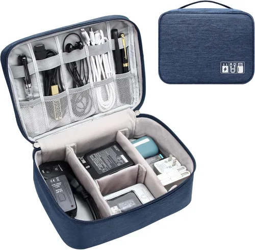 Miniatura 7 de Organizador de electrónica Bolsa organizadora de cables de viaje Bolsa de almacenamiento digital portátil impermeable Caja de accesorios