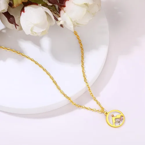 Miniatura 47 de Forget-Me-Not and Queen Anne's Lace Pressed Wildflower Necklace Birth Month Real Flower Necklace Gold/Silver Pressed Flower Jewelry
