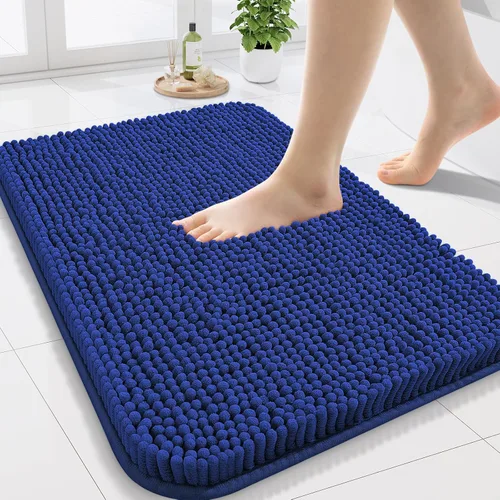 Miniatura 82 de Arotive Alfombras de baño de felpilla extrasuaves y absorbentes, de 24 x 16 pulgadas, lavables a máquina, parte trasera de goma antideslizante
