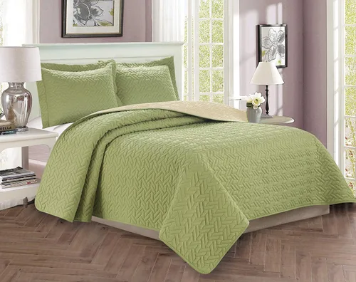 Miniatura 8 de Elegant Comfort Juego de colcha de lujo de 3 piezas, diseño majestuoso, acolchado con fundas de almohada, peso pesado para todas las estaciones