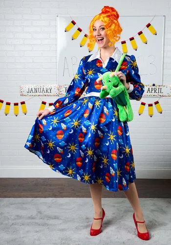 Miniatura 4 de Fun Costumes Magic School Bus Liz Lizard Verde Poliéster Dibujos Animados Monedero