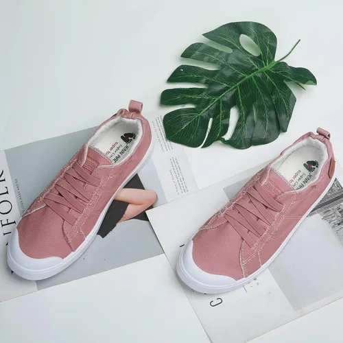 Miniatura 39 de JENN ARDOR - Tenis de lona para mujer, mocasines de meter, moda estilo casual 2022, punta redonda, suaves, cómodos, zapatos planos para caminar