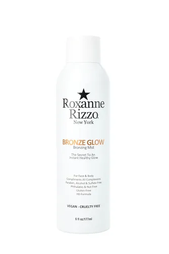 Bronze Glow - Spray bronceador instantáneo para rostro y cuerpo - Bruma bronceadora hidratante - Se mezcla en todos los tonos de piel - Spray