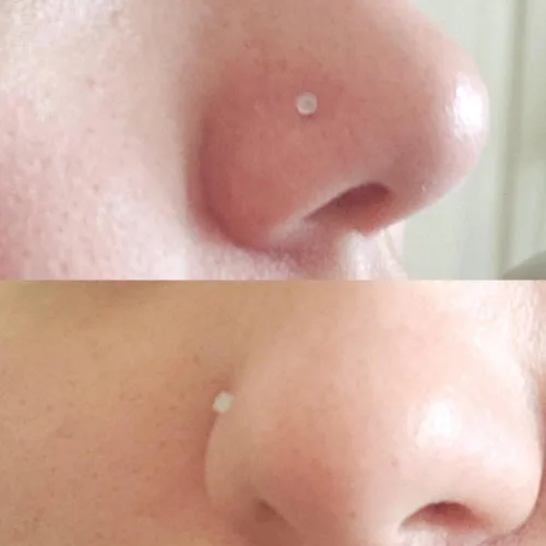 Miniatura 4 de MODRSA - Anillos de nariz transparentes y pernos - Retenedores de perforación de nariz de plástico - 16 g, 18 g, 20 g - Aretes de cartílago