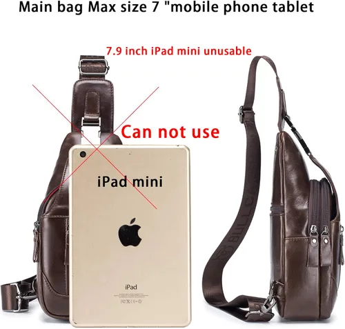 Miniatura 90 de LUKZIJAES Bolso bandolera de cuero genuino para hombre