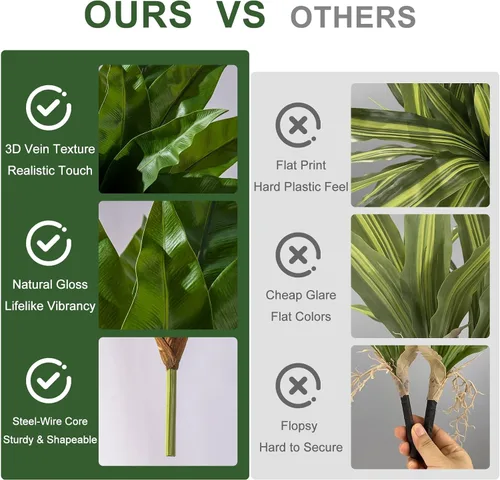Miniatura 3 de 4 piezas de tallos de vegetación artificial, nido de pájaro falso, ramas falsas, plantas artificiales, helecho falso realista, plantas realistas