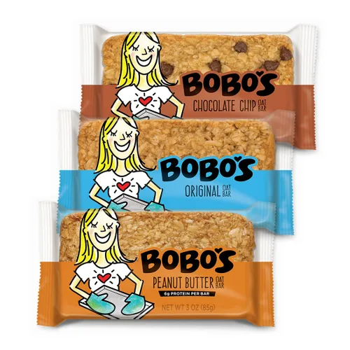 Miniatura 20 de Barritas de avena con plátano y chispas de chocolate de Bobo's, sin gluten, sin OMG, de avena integral, paquete de 12 Barritas de aperitivo Para