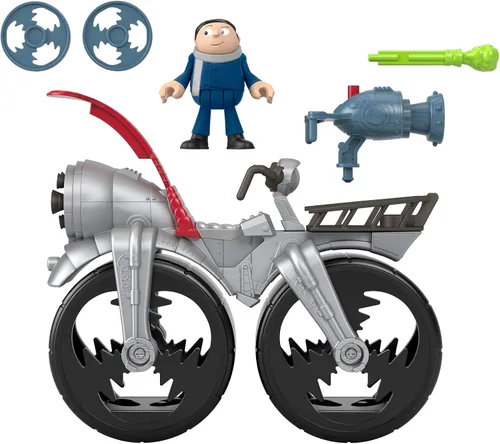 Miniatura 4 de Fisher-Price Imaginext Minions Gru's Rocket Bike, figura de personaje y juguete de empuje para niños preescolares de 3 a 8 años