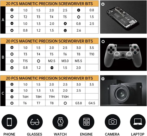Miniatura 3 de Mini destornillador eléctrico, JAKEMY destornillador de potencia de par ajustable de doble modo, destornillador de precisión magnético inalámbrico