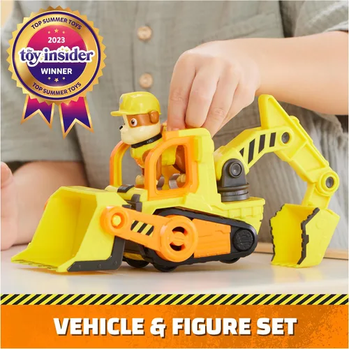 Miniatura 2 de Rubble & Crew, camión juguete Charger’s Crane Grabber con partes móviles y una figura de acción coleccionable, juguetes para niños mayores de 3 años