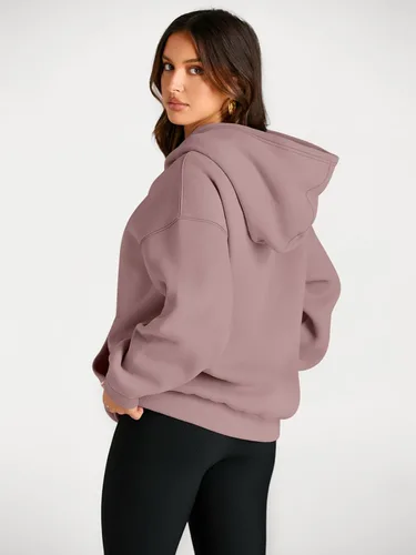 Miniatura 147 de Trendy Queen - Sudaderas extragrandes con capucha para mujer, suéteres de manga larga, sin botones, de vellón, de otoño, ropa de invierno