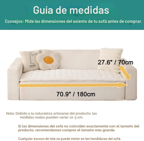 Miniatura 3 de Awjcsv Funda de sofá lavable para perros, funda de sofá mullida para mascotas, funda de sofá para sofá de 3 plazas, apta para mascotas, funda