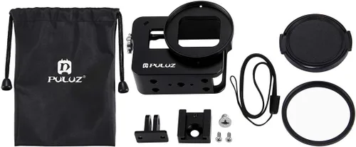 Miniatura 6 de PULUZ Funda de aleación de aluminio para GoPro Hero 7 Negro/New Hero 2018 / Hero 5 / Hero 6 carcasa CNC jaula protectora con soporte de zapata fría