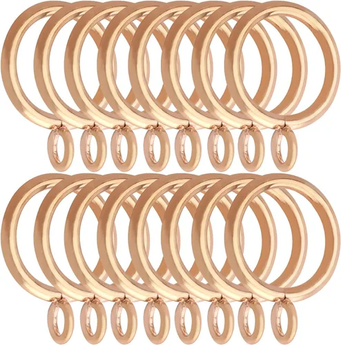 Miniatura 26 de MroMax Anillos de cortina con ojales, anillos de cortina negros de metal de 1-1/2 pulgadas de diámetro interior de 1.496 in de diámetro, anillos