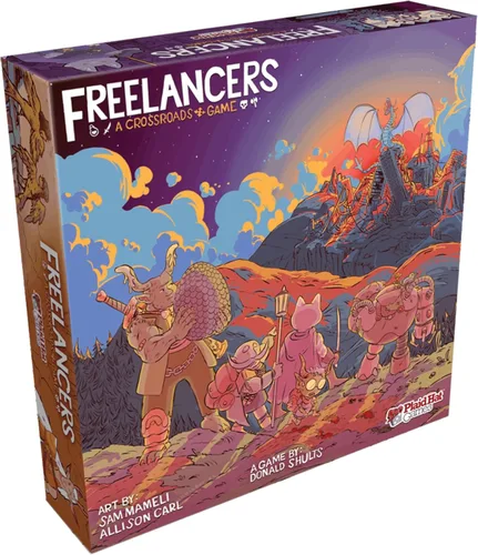 Plaid Hat Games Freelancers Juego de mesa - Sumérgete en una economía post-apocalíptica de conciertos Juego de aventura narrativa, juego de rol de