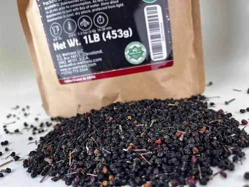 Miniatura 8 de U.S. Wellness Naturals Bayas de saúco – 1 libra (cosecha silvestre real) 100% orgánico certificado por USDA Baya de saúco seca negra a granel