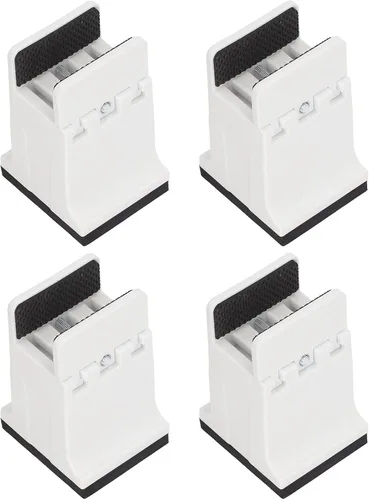 Miniatura 11 de HURRISE 4 elevadores de cama, elevador de goma para muebles, bloques de cama elevados, elevadores de sofá, mesa de escritorio, almohadillas de Marrón