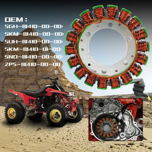 Miniatura 2 de KARSEE Magneto estator compatible con Yamaha RHINO 660, Yamaha Grizzly 660 Yfm660 Yfm 660 2004-2007 Grizzly 400 450 5GH-81410-00-00