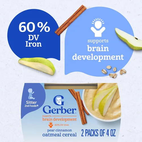 Miniatura 6 de Gerber Mezcla de puré de comida para bebés, desayuno y cena, tinas de puré para bebés, paquete de 16
