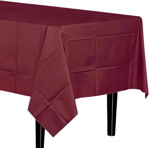 Miniatura 14 de Party Dimensions Rectangular de plástico de 54 x 108 pulgadas, dorado, 1 mantel de mesa, 54 x 108 pulgadas