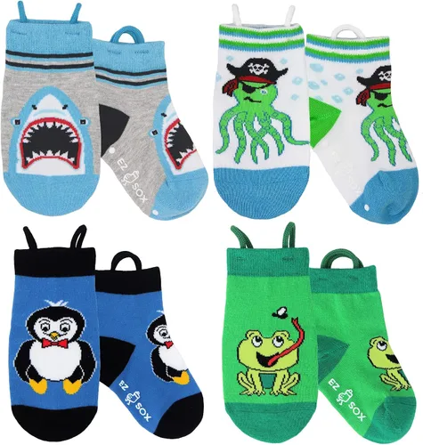 Miniatura 3 de Ez Sox Calcetines antideslizantes para niños y niñas, sin costuras, con agarre antideslizante