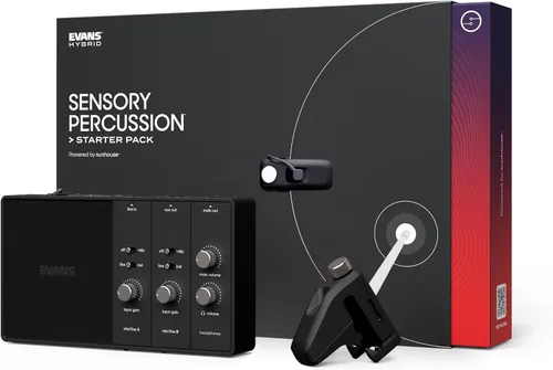 Miniatura 8 de Evans Sistema de sonido híbrido de percusión sensorial: incluye software, interfaz de audio, 3 sensores de batería y cables, transforma cualquier